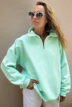 Load image into Gallery viewer, DIANA ZIP NECK - Pale Mint.