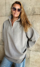 Load image into Gallery viewer, DIANA ZIP NECK - Grey Marl
