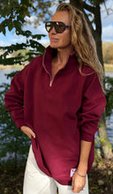 Load image into Gallery viewer, DIANA ZIP NECK - MAROON