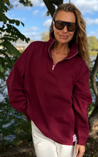 Load image into Gallery viewer, DIANA ZIP NECK - MAROON