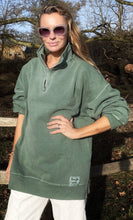 Load image into Gallery viewer, DIANA ZIP NECK - Olive Green
