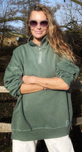 Load image into Gallery viewer, DIANA ZIP NECK - Olive Green