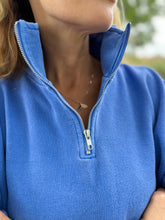Load image into Gallery viewer, DIANA ZIP NECK - Coastal Blue.