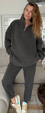 Load image into Gallery viewer, DIANA ZIP NECK - Black Wash
