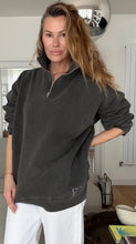 Load image into Gallery viewer, DIANA ZIP NECK - Black Wash