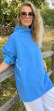 Load image into Gallery viewer, HIGH NECK SWEATSHIRT - Diana Blue