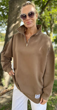 Load image into Gallery viewer, DIANA ZIP NECK - Chocolate