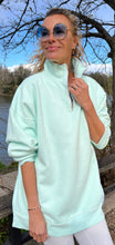 Load image into Gallery viewer, DIANA ZIP NECK - Pale Mint.