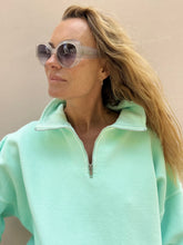 Load image into Gallery viewer, DIANA ZIP NECK - Pale Mint.
