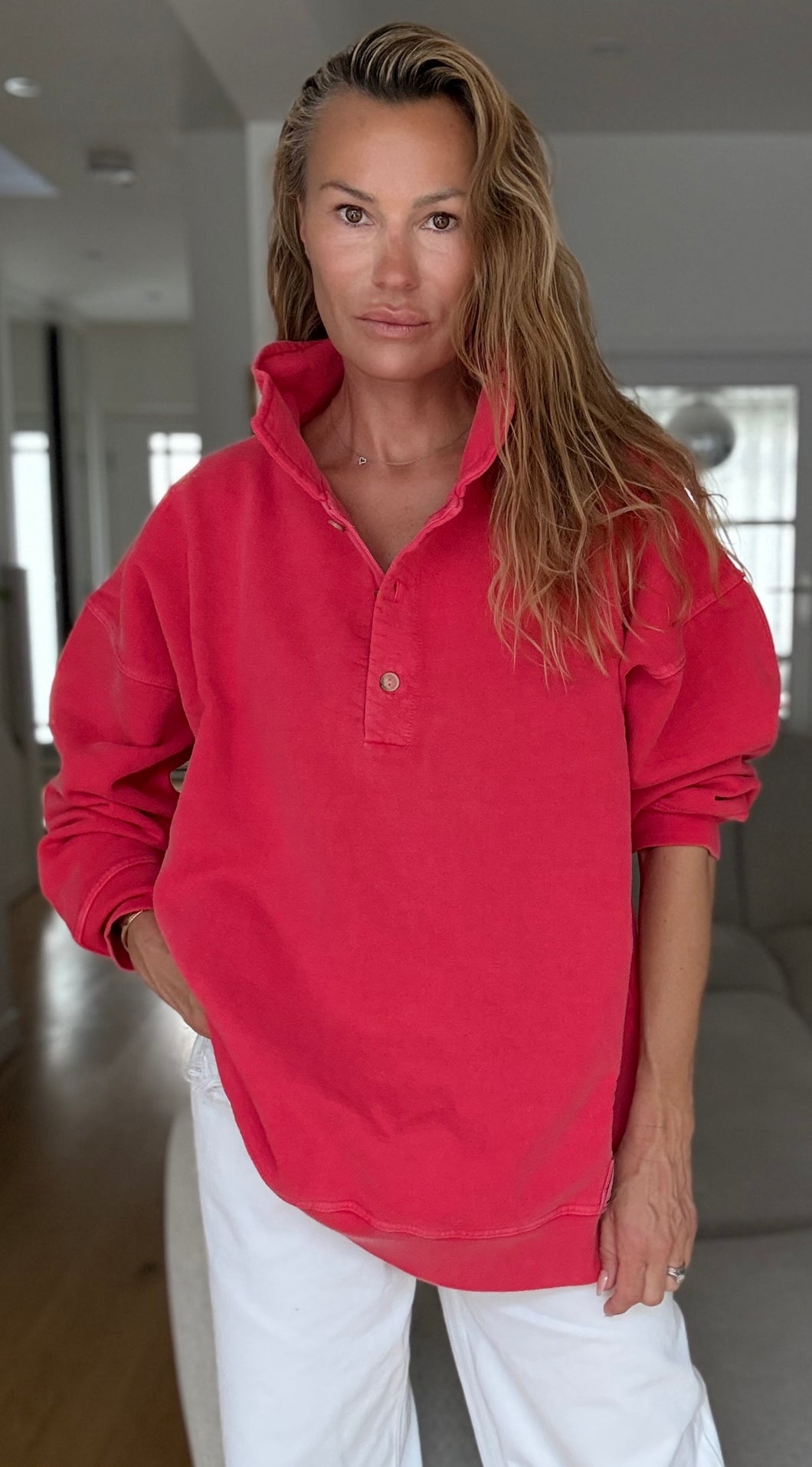 RUGBY POLO SHIRT - Red Wash