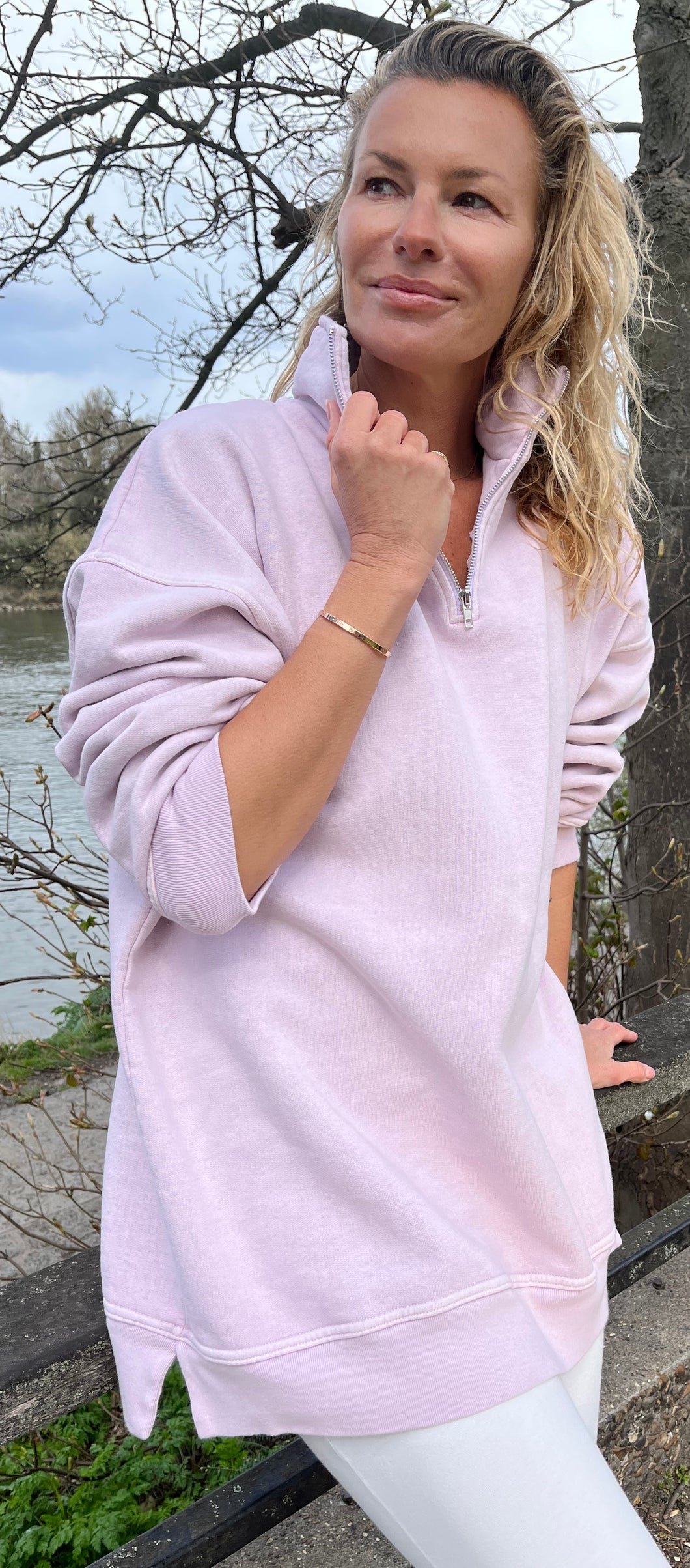 DIANA ZIP NECK Misty Pink
