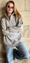 Load image into Gallery viewer, DIANA ZIP NECK - Grey Marl

