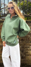 Load image into Gallery viewer, DIANA ZIP NECK - Olive Green
