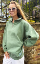 Load image into Gallery viewer, DIANA ZIP NECK - Olive Green
