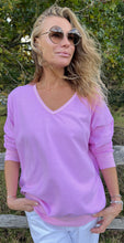 Load image into Gallery viewer, Raglan V Neck - Miami Pink
