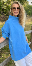 Load image into Gallery viewer, HIGH NECK SWEATSHIRT - Diana Blue

