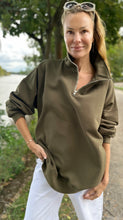 Load image into Gallery viewer, DIANA ZIP NECK - AVOCADO
