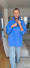 Load and play video in Gallery viewer, DIANA ZIP NECK - Coastal Blue.
