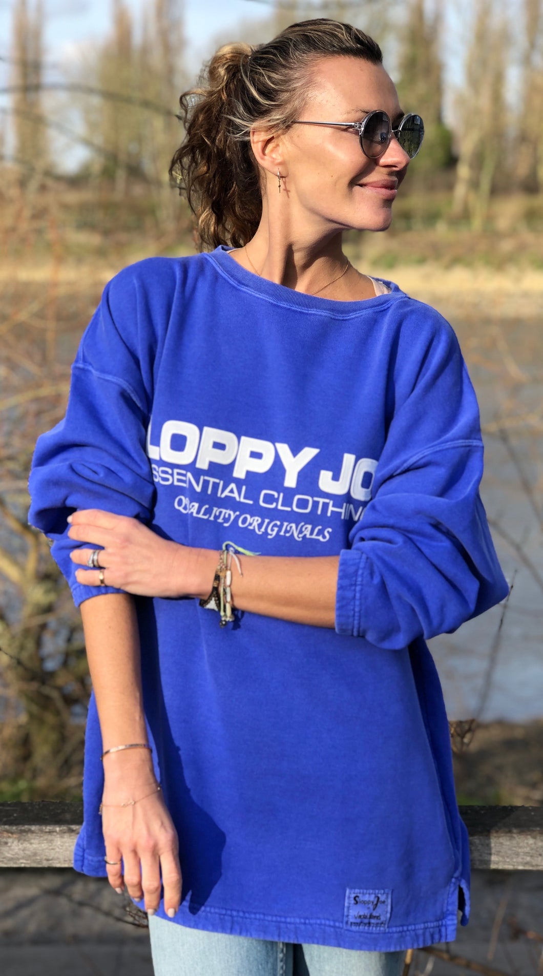 STRAIGHT CREW SWEATSHIRT - Hyacinth Wash